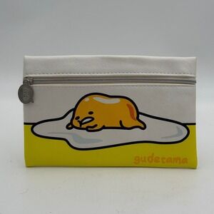 Sanrio Gudetama Ipsy Makeup Bag Lazy Egg Yellow White Pouch Zipper Travel Case